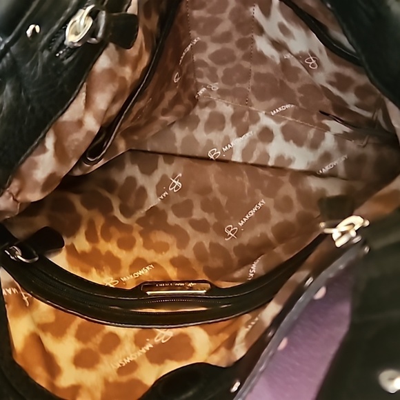 B MAKOWSKY Black Suede Fringe Western Studded Leather Shoulder Bag - Picture 9 of 14